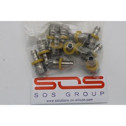 [3300-02614/100623] FTG HOSE BARB 3/8H X 9/16-18SAE 37DEG, Lot of 12