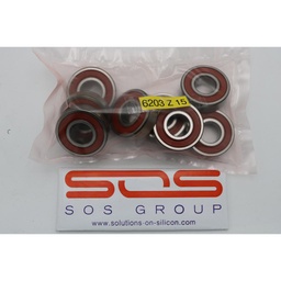 [6203LU/100621] Single Row Ball Bearing, Lot of 8